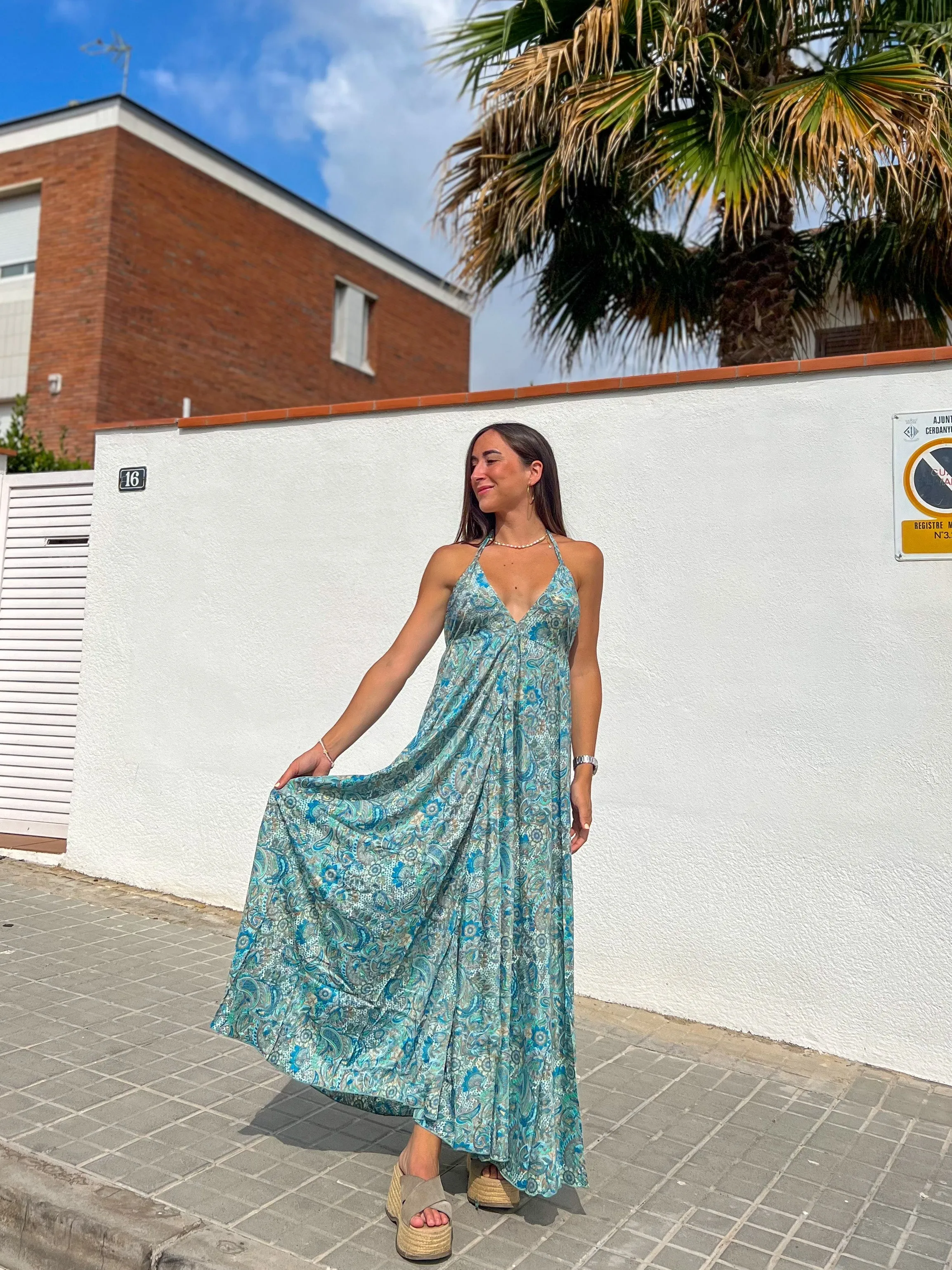 Vestido boho largo royal sold by Sorellas product image thumbnail 4