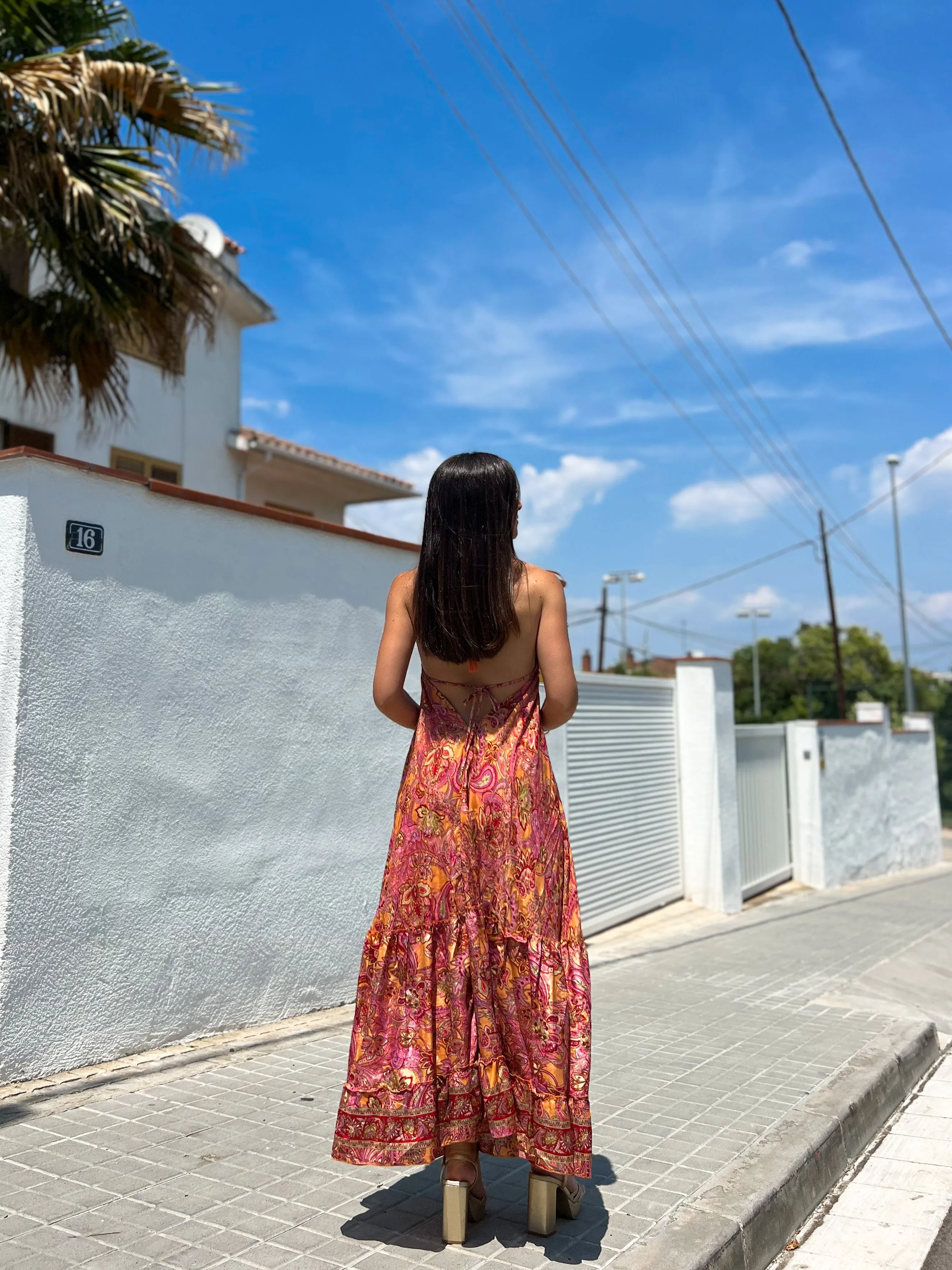 Vestido boho largo melocotón sold by Sorellas product image thumbnail 4