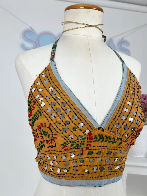 Top boho textura canario sold by Sorellas