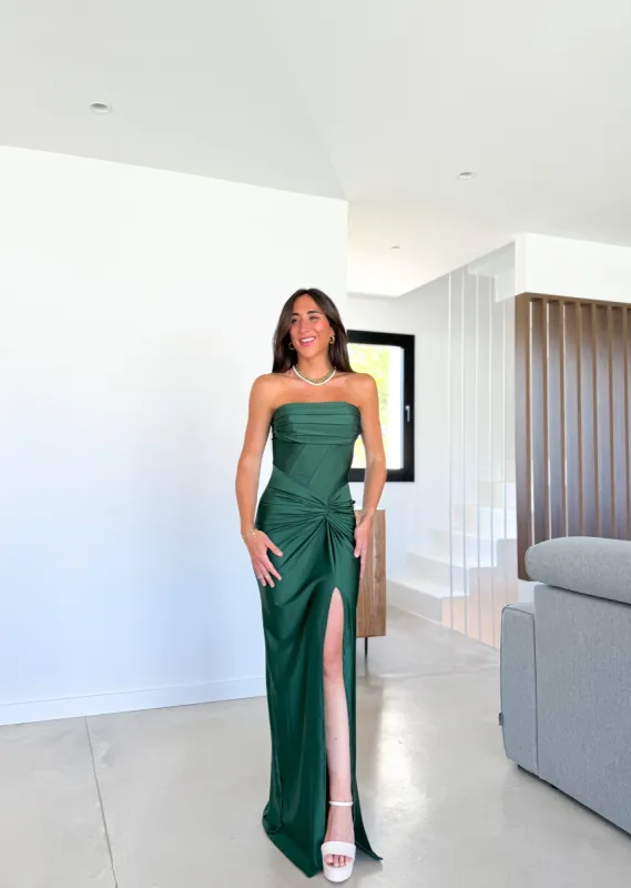 Vestido corsé banda nudo botella sold by Sorellas