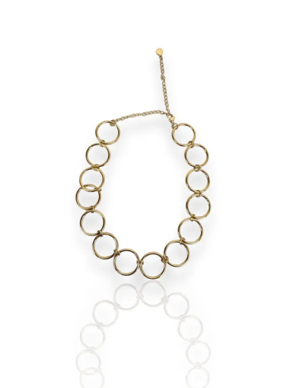 Collar choker aros dorados sold by Sorellas