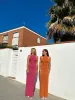 Vestido halter punto naranja sold by Sorellas
