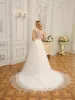 Spaghetti Straps V-Neck Sleeveless Long Wedding Dresses with Appliques & Beading sold by Lavetir