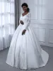 V-Neck Long Sleeves Lace Ball Gown Wedding Dresses with Appliques sold by Lavetir