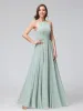 A-Line Halter Sleeveless Ruched Floor-Length Chiffon Bridesmaid Dresses sold by Lavetir