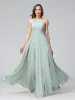 A-Line Halter Sleeveless Ruched Floor-Length Chiffon Bridesmaid Dresses sold by Lavetir