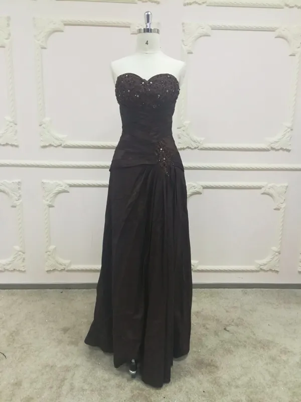 A-Line/Princess Strapless Sweetheart Sleeveless Satin With Beading Floor-Length Bridesmaid Dresses sold by Lavetir