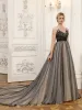 Tulle V-Neck Sleeveless Ball Gown Wedding Dresses with Beading sold by Lavetir
