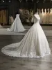 Strapless Sleeveless Tulle Applique With Beading Court Train Ball Gown Wedding Dresses sold by Lavetir