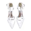 Women's Silk Satin With Ankle Strap Flower Closed Toe Stiletto Heel Wedding Shoes sold by Lavetir