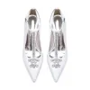 Women's Silk Satin Ankle Strap With Rhinestone Closed Toe Stiletto Heel Evening Shoes sold by Lavetir