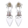 Women's Silk Satin Closed Toe With Ankle Strap Rhinestone Chunky Heel Evening Shoes sold by Lavetir
