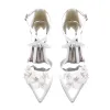 Women's Silk Satin With Ankle Strap Flower Closed Toe Chunky Heel Wedding Shoes sold by Lavetir