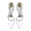 Women's Silk Satin With Ankle Strap Rhinestone Closed Toe Stiletto Heel Wedding Shoes sold by Lavetir