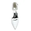 Women's PU With Ankle Strap Pearl Tassel Closed Toe Stiletto Heel Wedding Shoes sold by Lavetir
