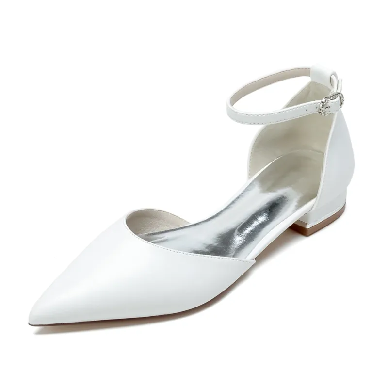 Women's PU With Ankle Strap Closed Toe Flat Heel Party Shoes sold by Lavetir