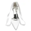 Women's Silk Satin With Ankle Strap Lace-up Closed Toe Chunky Heel Evening Shoes sold by Lavetir