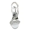 Women's Silk Satin With Ankle Strap Peep Toe Rhinestone Stiletto Heel Wedding Shoes sold by Lavetir