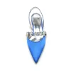 Women's Silk Satin With Rhinestone Closed Toe Flat Heel Evening Shoes sold by Lavetir