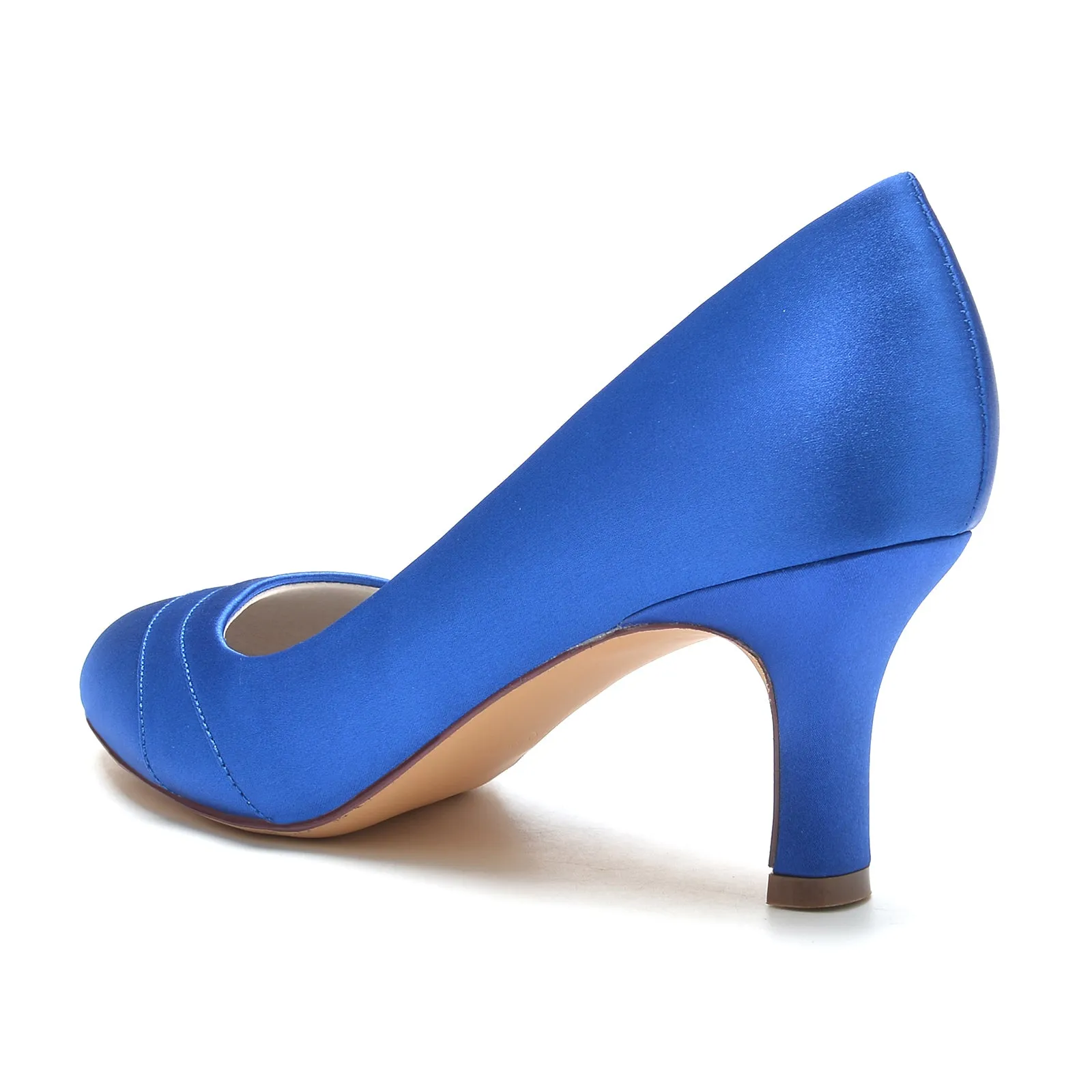 Women's Silk Satin With Closed Toe Spool Heel Party Shoes sold by Lavetir product image thumbnail 3