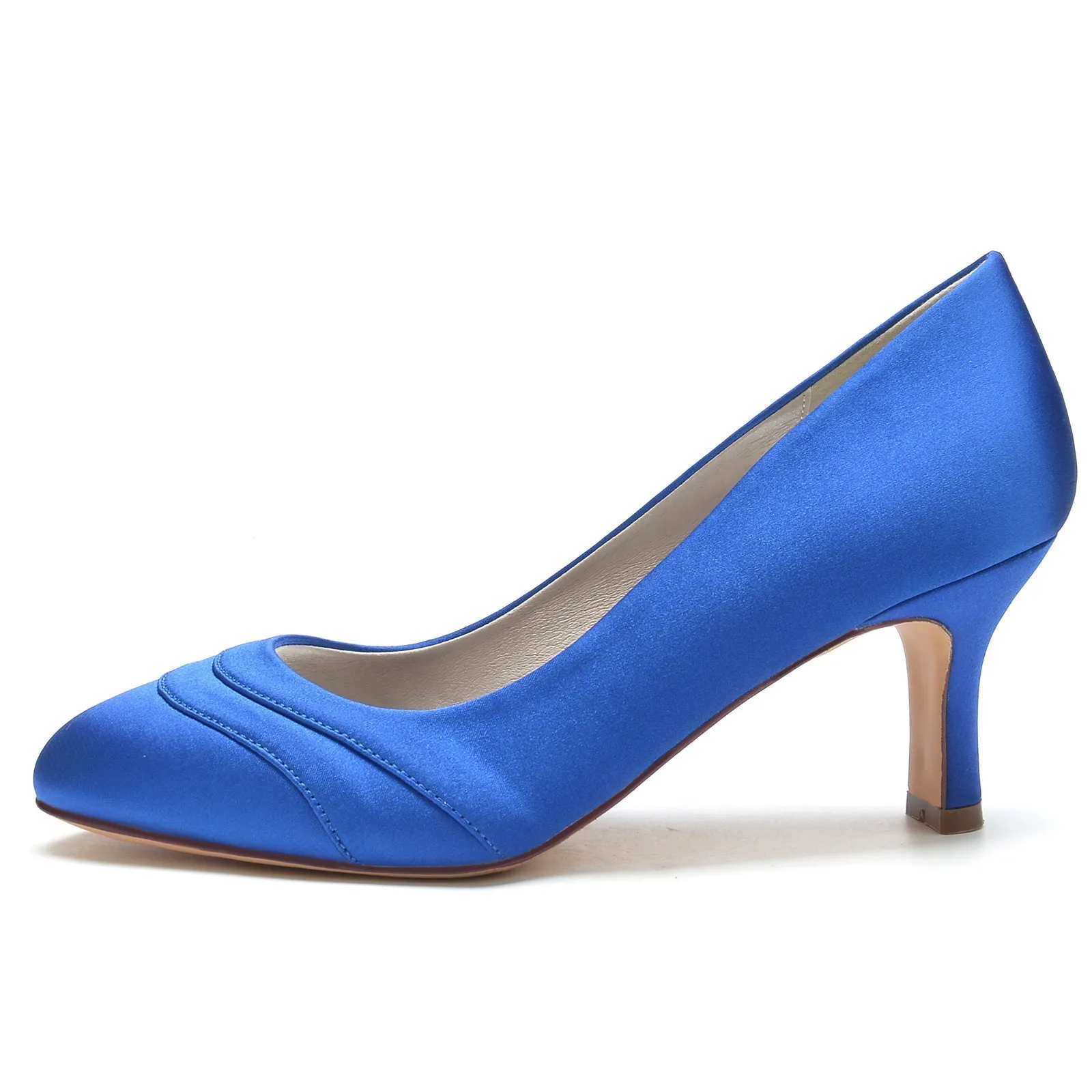 Women's Silk Satin With Closed Toe Spool Heel Party Shoes sold by Lavetir product image thumbnail 2