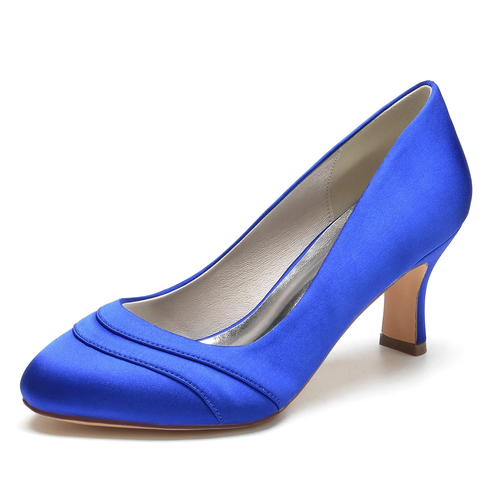 Women's Silk Satin With Closed Toe Spool Heel Party Shoes sold by Lavetir