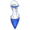 Women's Silk Satin With Closed Toe Ankle Strap Rhinestone Flat Heel Wedding Shoes sold by Lavetir