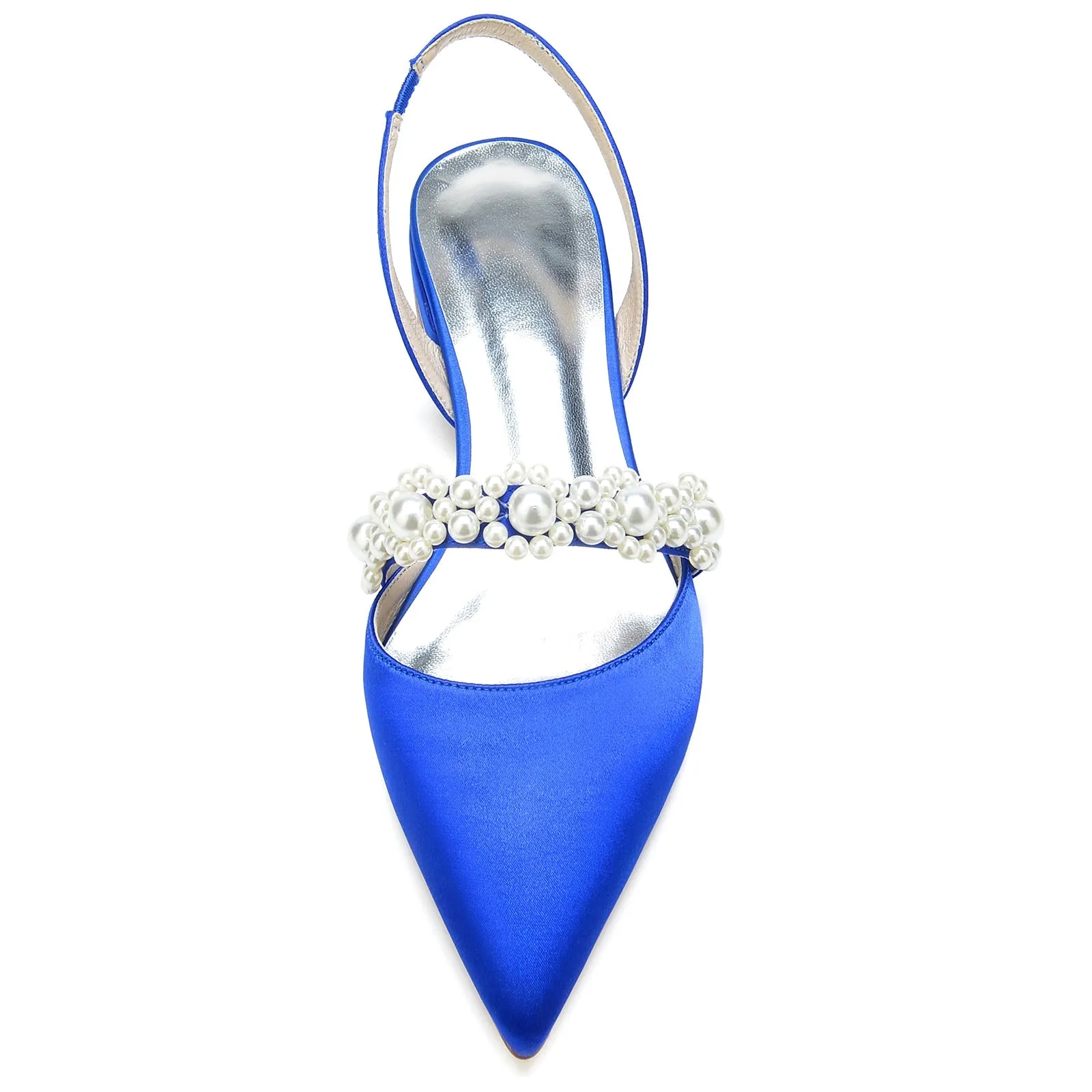 Women's Silk Satin Flower With Closed Toe Flat Heel Evening Shoes sold by Lavetir product image thumbnail 4