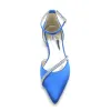 Women's Ankle Strap Silk Satin With Rhinestone Closed Toe Flat Heel Party Shoes sold by Lavetir