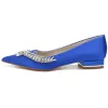 Women's Silk Satin With Flat Heel Closed Toe Rhinestone Party Shoes sold by Lavetir