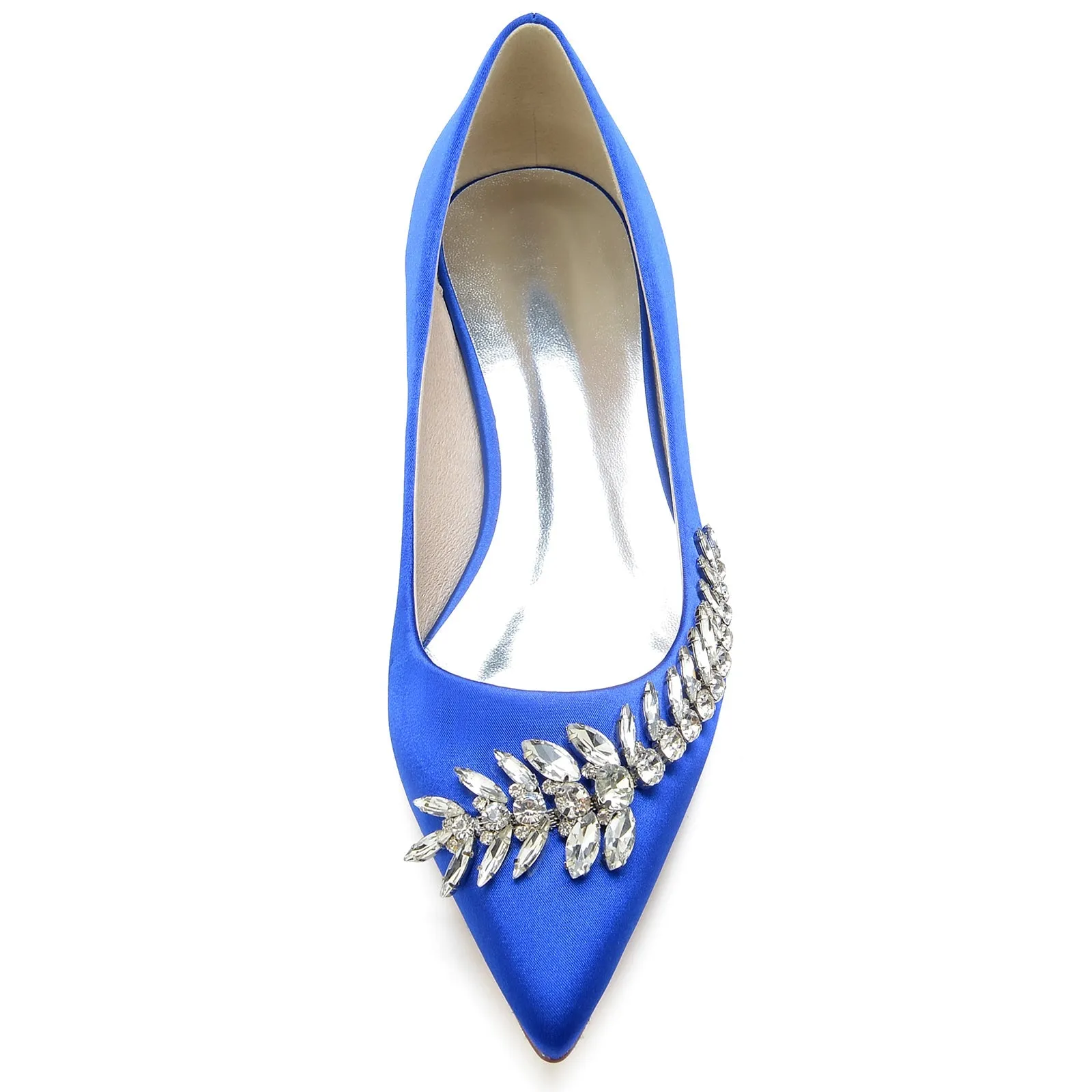 Women's Silk Satin With Flat Heel Closed Toe Rhinestone Party Shoes sold by Lavetir product image thumbnail 3