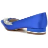 Women's Silk Satin With Flat Heel Closed Toe Rhinestone Party Shoes sold by Lavetir