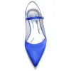 Women's Silk Satin With Closed Toe Ankle Strap Flat Heel Party Shoes sold by Lavetir