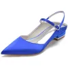 Women's Silk Satin With Closed Toe Ankle Strap Flat Heel Party Shoes sold by Lavetir