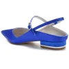 Women's Silk Satin With Closed Toe Ankle Strap Flat Heel Party Shoes sold by Lavetir