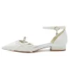 Women's Stretch Glitter With Ankle Strap Bowknot Rhinestone Closed Toe Flat Heel Party Shoes sold by Lavetir