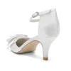 Women's Ankle Strap Silk Satin With Rhinestone Closed Toe Stiletto Heel Evening Shoes sold by Lavetir