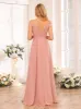 A-Line/Princess Spaghetti Straps Long Wedding Party Dresses with Split Side & Pockets sold by Lavetir