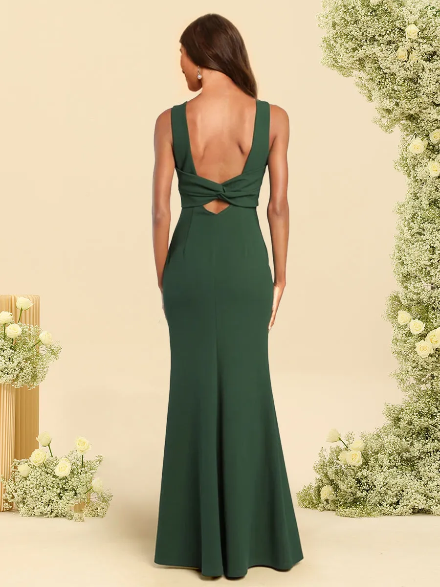 Trumpet/Mermaid Scoop Floor-Length Bridesmaid Dresses sold by Lavetir product image thumbnail 2