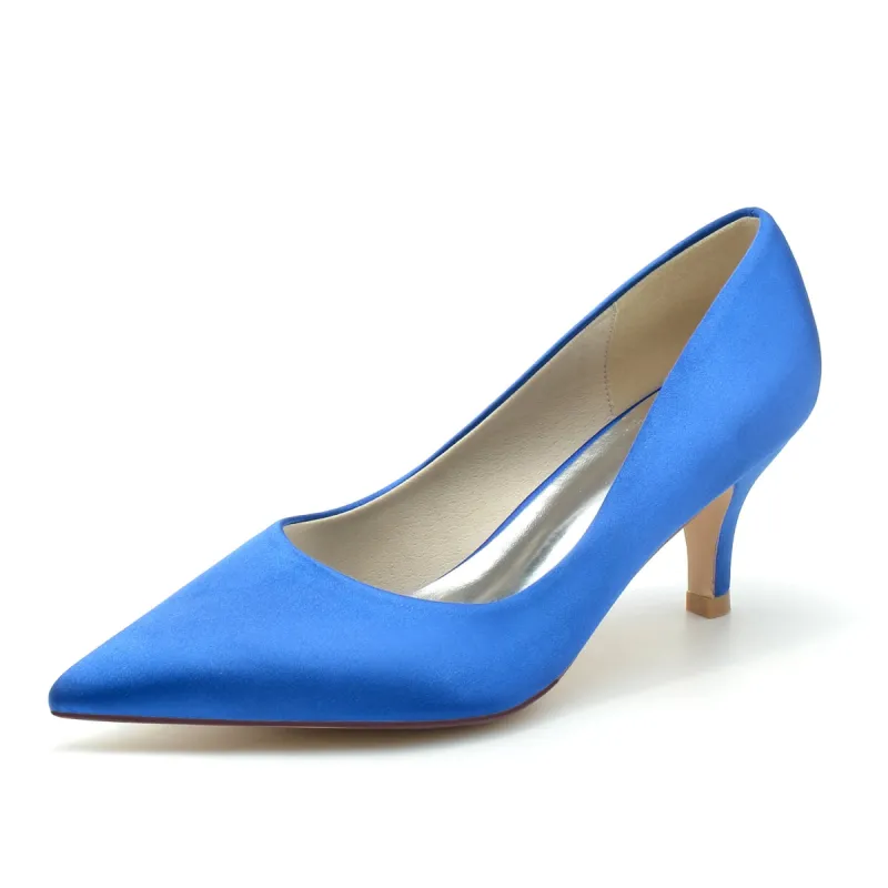 Women's Silk Satin With Closed Toe Stiletto Heel Wedding Shoes sold by Lavetir