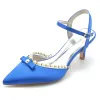 Women's Silk Satin With Ankle Strap Pearl Closed Toe Stiletto Heel Evening Shoes sold by Lavetir