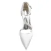 Women's Silk Satin With Ankle Strap Closed Toe Chunky Heel Evening Shoes sold by Lavetir
