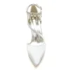 Women's Silk Satin With Ankle Strap Tassel Closed Toe Chunky Heel Wedding Shoes sold by Lavetir