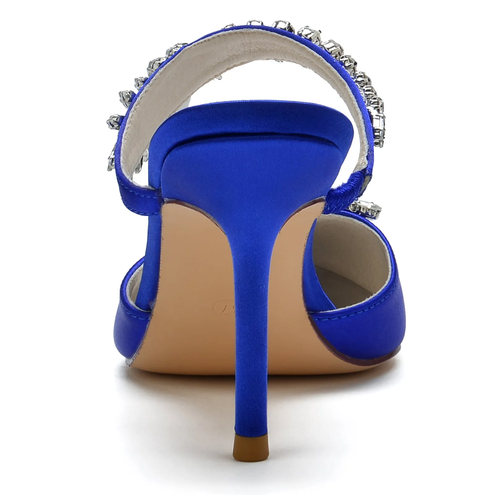 Women's Silk Satin With Ankle Strap Rhinestone Tassel Closed Toe Stiletto Heel Wedding Shoes sold by Lavetir product image thumbnail 4