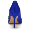 Women's Silk Satin With Rhinestone Closed Toe Stiletto Heel Wedding Shoes sold by Lavetir