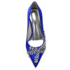 Women's Silk Satin With Rhinestone Closed Toe Stiletto Heel Wedding Shoes sold by Lavetir