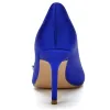 Women's Stiletto Heel Silk Satin With Rhinestone Closed Toe Evening Shoes sold by Lavetir