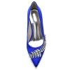 Women's Stiletto Heel Silk Satin With Rhinestone Closed Toe Evening Shoes sold by Lavetir