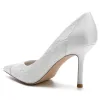 Women's Silk Satin Lace Closed Toe With Stiletto Heel Party Shoes sold by Lavetir