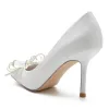 Women's Stretch Glitter With Bowknot Closed Toe Stiletto Heel Party Shoes sold by Lavetir